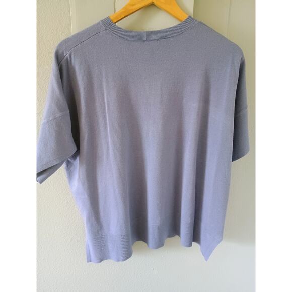 Splendid short sleeve sweater purple lavender super soft cozy quiet Luxury small - Picture 5 of 11
